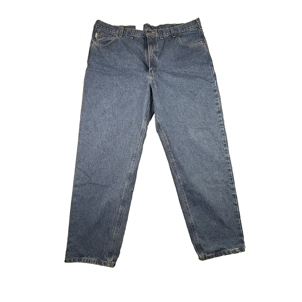 Carhartt Men's 44x32‎ Blue Denim Relaxed Fit Jeans SEE DESCRIPTION